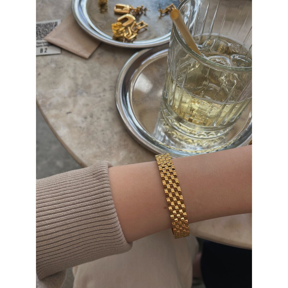 Zirkon Taşlı Çivi Kelepçe Bileklik