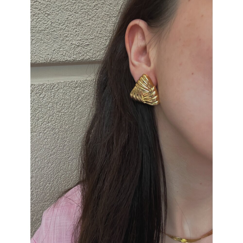 Mix Üçgen Zincir Çelik Küpe